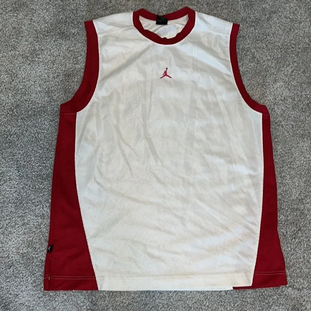 Worn Jordan Jumpman Basketball Jersey 32 Tank basketball sleeveless Jersey Shirt